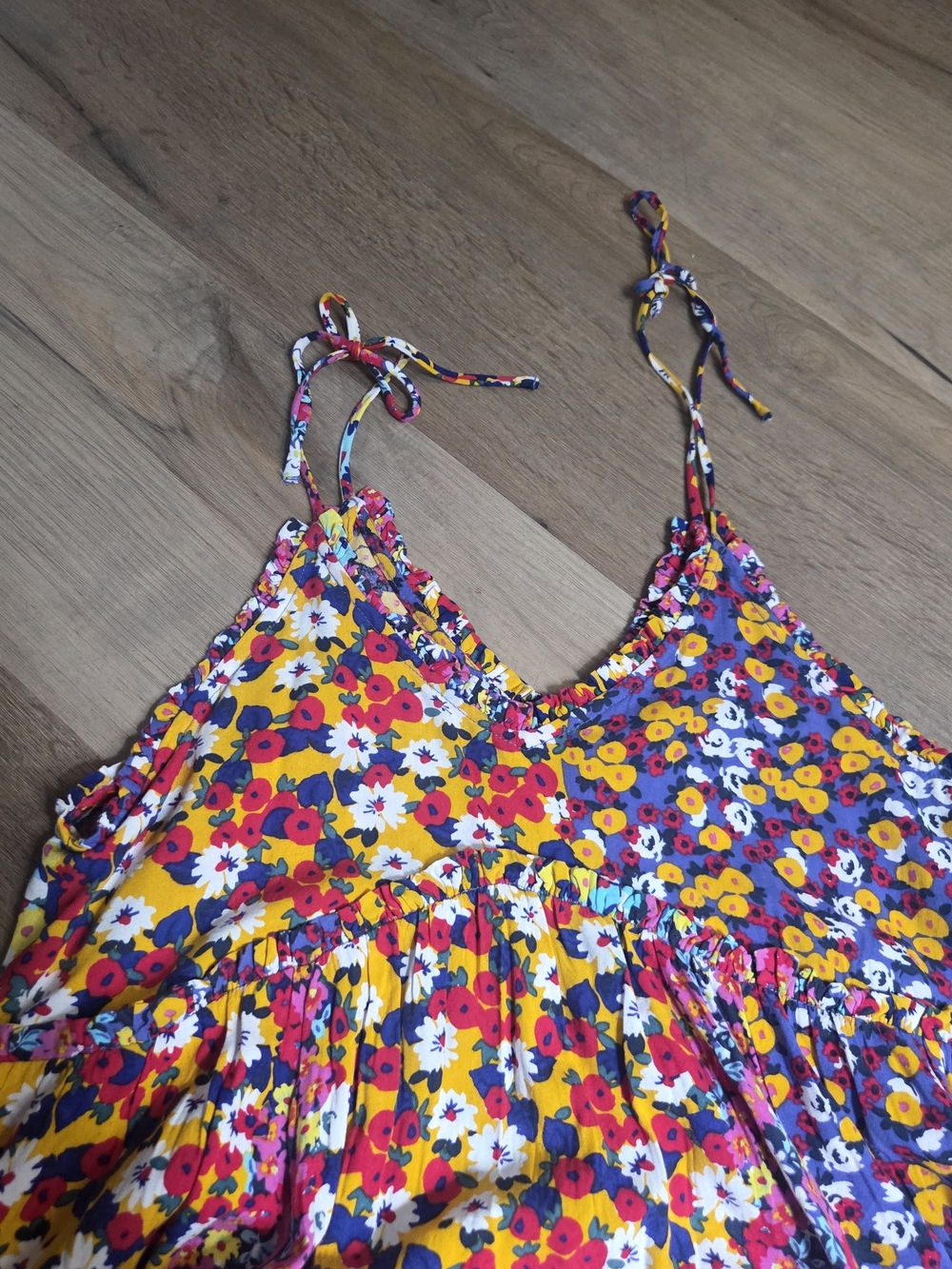 NWT Patrons Of Peace Floral Sundress in Yellow, Pink & Purple Sz M ~ Bin S - Picture 2 of 8